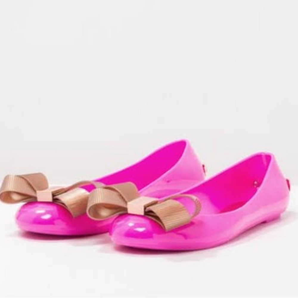 Ted Baker Women's Julivia Jelly Ballet Flats with Sweet Jelly Bow